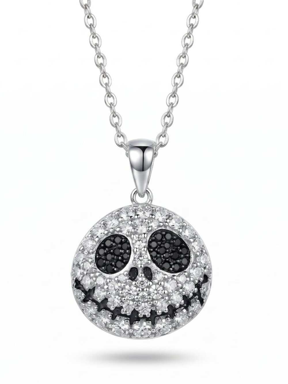 Jack Skellington 925 Sterling Silver Necklace, Nightmare Before Christmas